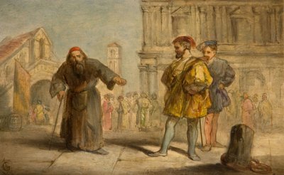 Scène de Le Marchand de Venise de Shakespeare, 1865 - Sir John Gilbert