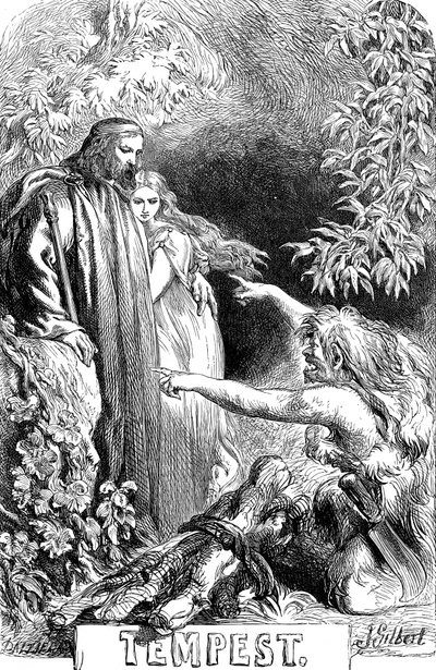 Scène de La Tempête de Shakespeare, 1856-1858 - Sir John Gilbert