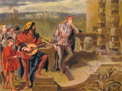Le musicien chante dans Les Deux Gentilshommes de Vérone : Acte IV Scène II - Sir John Gilbert