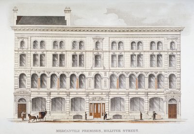 Vue des locaux commerciaux, Billiter Street, City of London, 1875 - Sir Joseph Causton and Sons