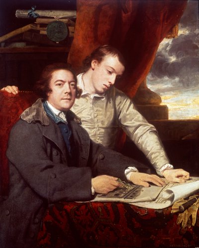 James Paine, architecte et son fils, James, 1764 - Sir Joshua Reynolds