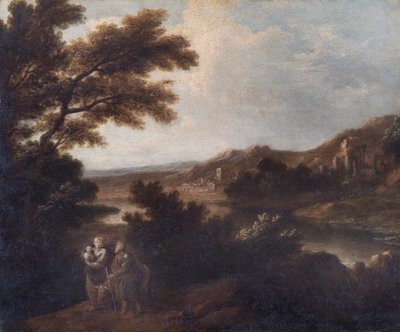 Paysage avec la fuite en Égypte, 18ème siècle - Sir Joshua Reynolds