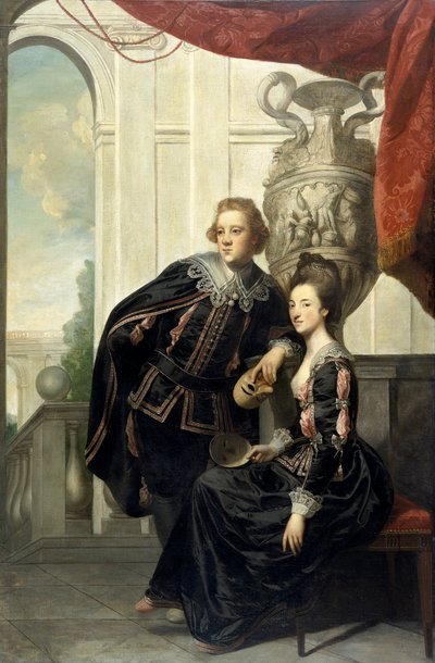 Sir Watkin Williams-Wynn et Lady Henrietta Williams-Wynn, son épouse, en costume de masque - Sir Joshua Reynolds