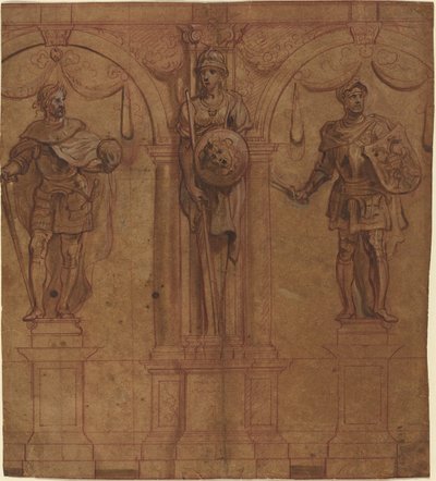 Rodolphe I et Albert I avec Pallas - Sir Peter Paul Rubens and Theodoor van Thulden