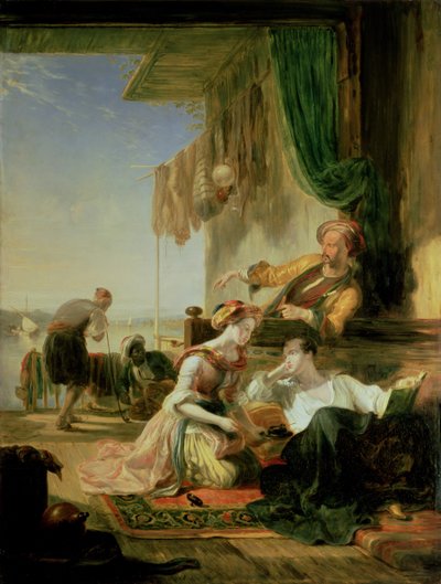 Lord Byron reposant dans la maison d