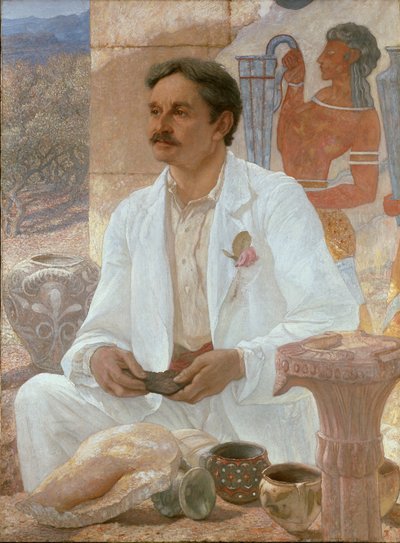 Sir Arthur Evans parmi les ruines du palais de Knossos - Sir William Blake Richmond