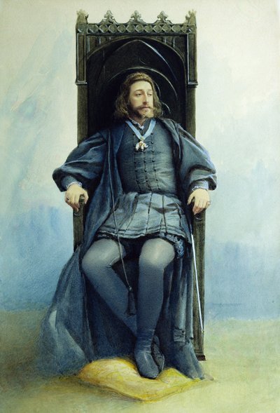 Grand-duc Konstantin Konstantinovich en Hamlet dans la pièce de théâtre de William Shakespeare, 21 février 1899 - Sofia Ivanovna Kramskaya