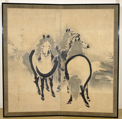 Chevaux, Japonais, période Edo, vers XVIIIe siècle - Soga Shohaku