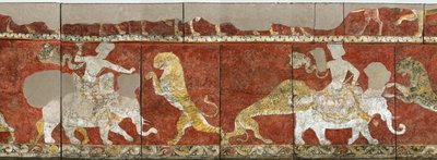 Peinture murale de la salle rouge du palais de Varakhsha. Fragment. Fresque, 7e-8e siècle, Musée de l
