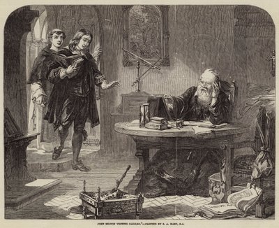 John Milton visitant Galilée - Solomon Alexander Hart