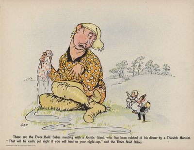 Illustration de la suite des aventures des trois bébés audacieux (lithographie couleur) - Sophia Rosamond Praeger