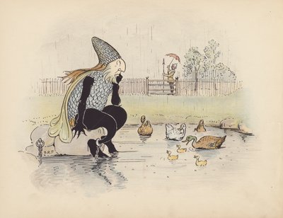 Illustration pour Little Twin Dragons de S Rosamond Praeger (lithographie couleur) - Sophia Rosamond Praeger
