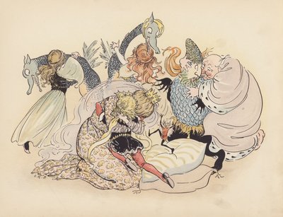 Illustration pour Little Twin Dragons de S Rosamond Praeger (lithographie couleur) - Sophia Rosamond Praeger