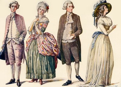 Costumes sous le règne de George III et premières années de la République 1778-1790, 1903, 1937 - Sophie B. Steel