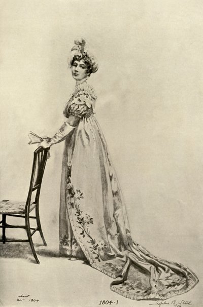 Robe Empire portée à Philadelphie, maintenant au Memorial Hall, 1804, 1903, 1937 - Sophie B. Steel
