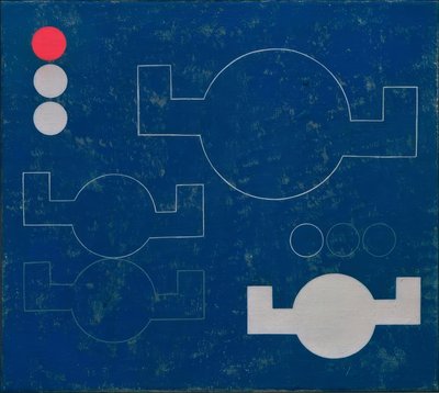 Composition à cercles-à-bras angulaires en lignes et plans - Sophie Taeuber Arp