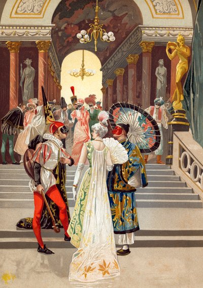 Un bal masqué à Paris à la fin du XVIIIe siècle - Spanish School