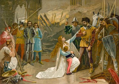 Abrazose aux pieds du conquérant - Spanish School