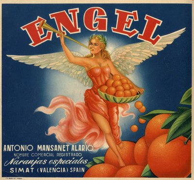 Publicité pour les oranges, image d
