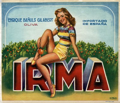 Image publicitaire « Irma » pour les oranges de Valence en Espagne - Spanish School