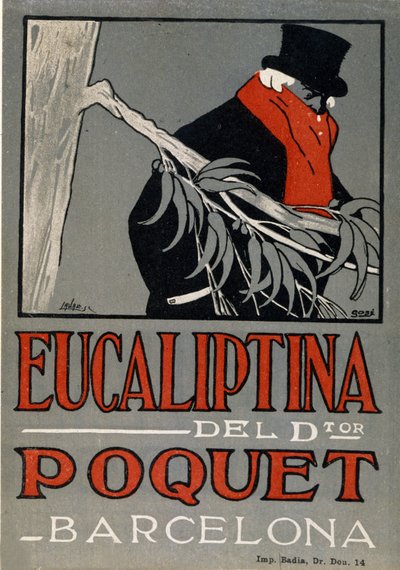 Publicité pour le médicament contre le rhume Eucaliptina, Espagne 1924 - Spanish School