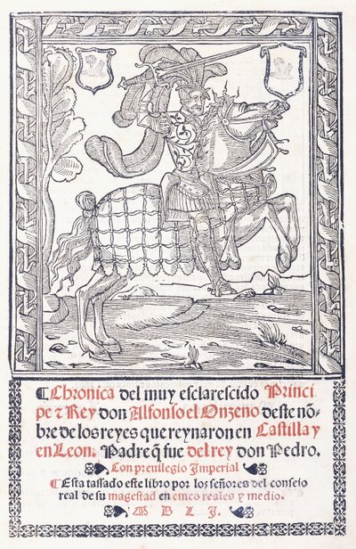 Alphonse XI, roi de Castille et de León, à cheval, 1551 - Spanish School