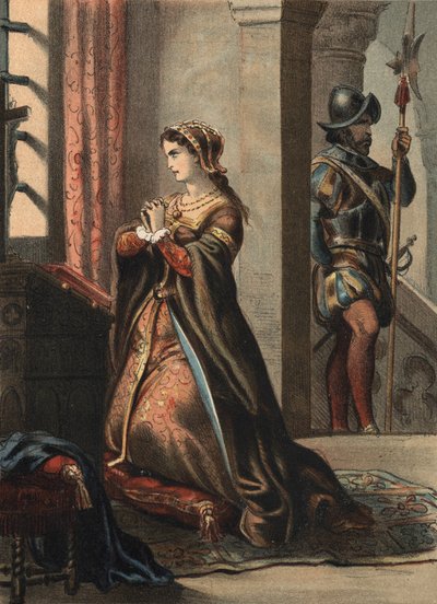 Anne Boleyn (Anna ou Ann Bolin et Anne Bullen). - Spanish School
