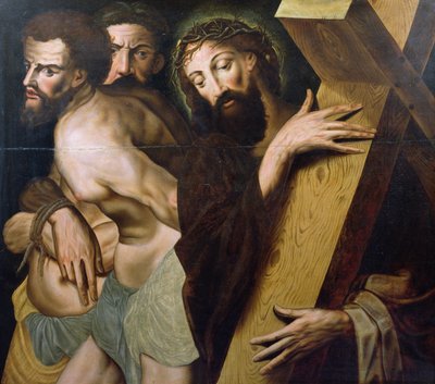 Christ portant la croix - Spanish School