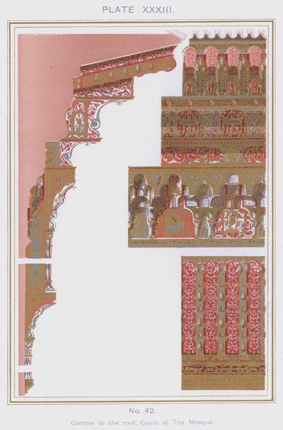 Corniche du toit, Cour de la Mosquée - Spanish School
