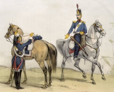 Historia organica de las armas de Infanteria y Caballeria espanolas. 1851 - 1859. Cavaliers sous le règne de Ferdinand VII d