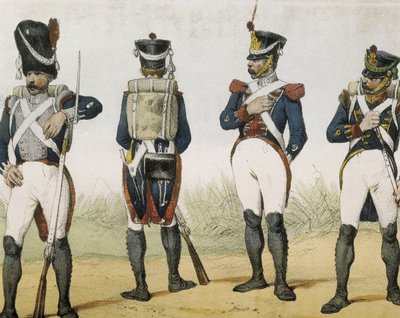 Historia organica de las armas de Infanteria y Caballeria espanolas. 1851 - 1859. Fantassins sous le règne de Ferdinand VII d