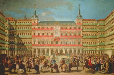 Décoration de la Plaza Mayor pour l