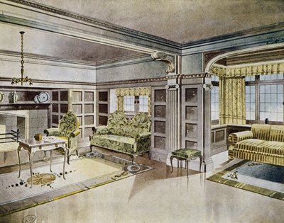 Conception de salons, vers 1900, Espagne, 20ème siècle - Spanish School