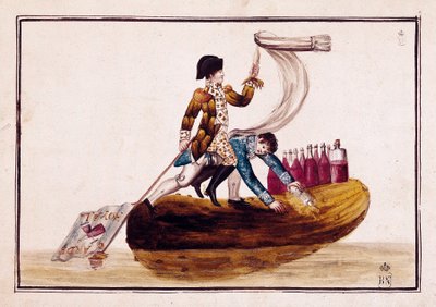 Expulsion de Joseph Bonaparte (1768-1844) après la défaite de Vitoria en Espagne - Spanish School
