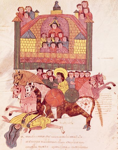 Mort de Jézabel, de la Bible Mozarabe - Spanish School