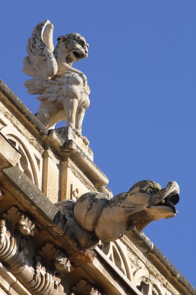 Gargouille et acrotère, détail de l