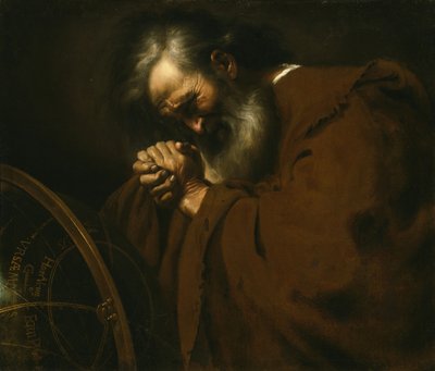 Héraclite, le philosophe pleurant, c.1630 - Spanish School