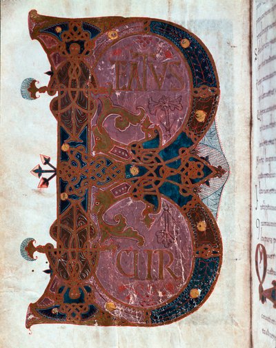 Lettrine B (Beatus). Miniature du Livre d