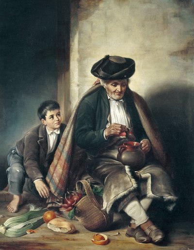 Homme et garçon - Spanish School