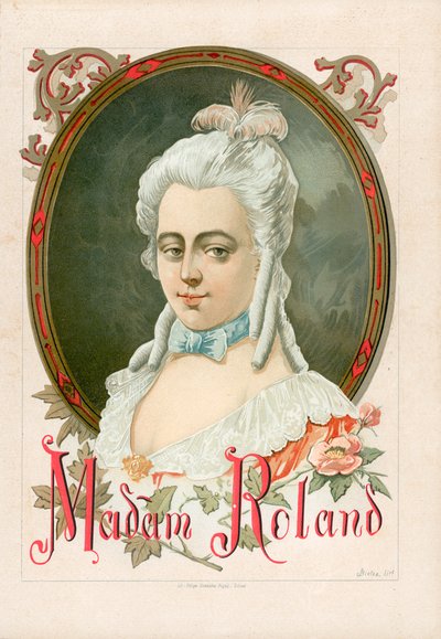 Marie-Jeanne Roland, mieux connue sous le nom de Madame Roland - Spanish School
