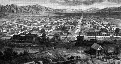 Vue panoramique de Salt Lake City, Utah, de 