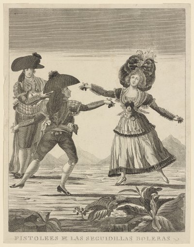 Pistolees et las sequidillas boleras, vers 1790-99 - Spanish School