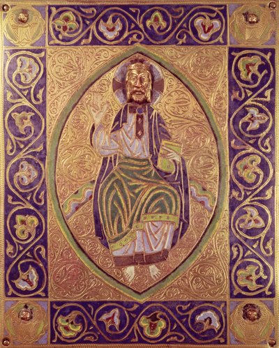 Plaque représentant le Christ bénissant - Spanish School