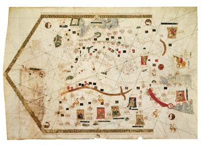 Carte portulan de Gabriel de Vallseca - Spanish School