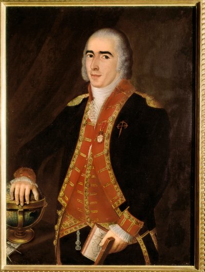 Portrait de Francisco Alsedo Bustamante (1758-1805), marin et militaire espagnol. Peinture anonyme de l