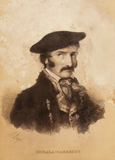 Portrait de Tomas Zumalacarregui (1788-1835), personnage de la campagne espagnole ou guerre d