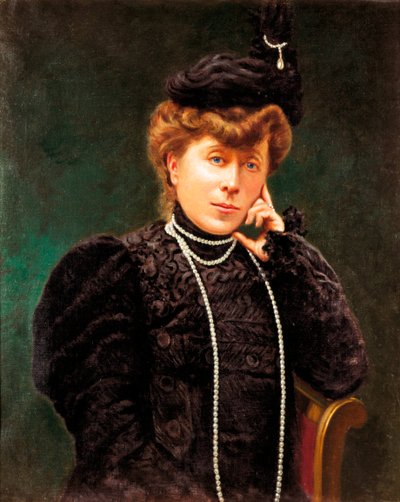 Portrait de la duchesse Maria del Carmen Villahermosa (1815-1905), peinture anonyme, fin du XIXe siècle - Spanish School