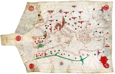 Carte portulan de la mer Méditerranée et de l