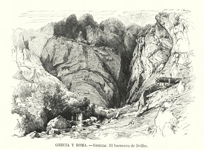 Ravin de Delphes, Grèce - Spanish School