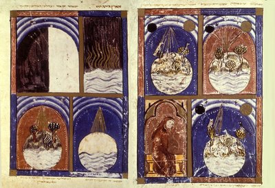 Reproduction de La Création, de la Haggadah de Sarajevo - Spanish School